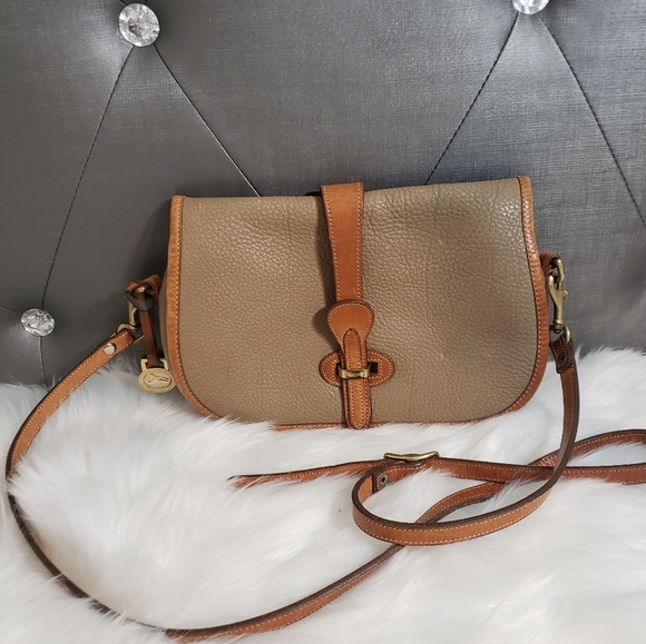 Dooney & Bourke crossbody tan/brown all leather - Picture 5 of 12